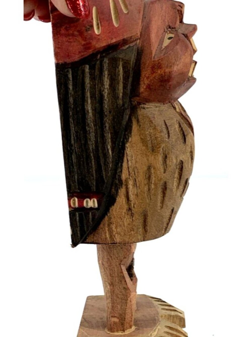 Chile Indio Picaro Traditional Wooden Statue Adult themed 9" Pop-Up Recuerdo - Picture 7 of 8